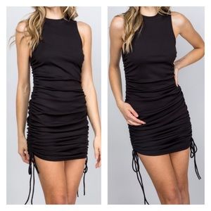 Illa Illa Ruched Mini Tank Dress with Side Ties